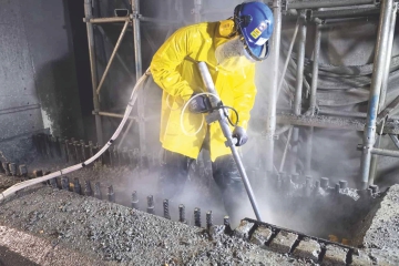 Surface Preparation & Structure Cleaning before Repainting job in Industries